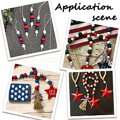 600Pcs 3 Colors Dyed Wood Beads&nbsp;WOOD-SC0002-43