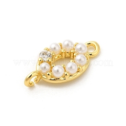 Rack Plating Brass Clear Cubic Zirconia Connector Charms&nbsp;KK-S396-06E
