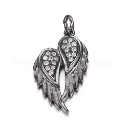 Brass Micro Pave Cubic Zirconia Pendants&nbsp;ZIRC-P060-23