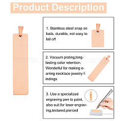 304 Stainless Steel Pendants&nbsp;STAS-UN0013-42RG