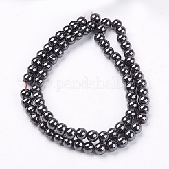 Magnetic Synthetic Hematite Beads Strands&nbsp;X-G-Q893-6mm