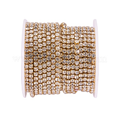 Brass Rhinestone Strass Chains&nbsp;CHC-T001-SS14-01C