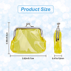 3Pcs 3 Colors Transparent PVC Change Purse&nbsp;ABAG-GF0001-14