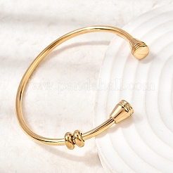 304 Stainless Steel Cuff Bangles for Women&nbsp;BJEW-P394-02G