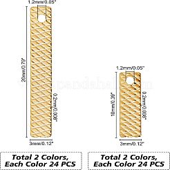 96Pcs 4 Style Brass Pendants&nbsp;KK-FH0002-95