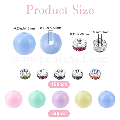 50Pcs Opaque Acrylic Beads&nbsp;MACR-SC0002-34
