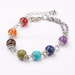 Gemstone Natural & Synthetic Mixed Stone Beads Jewelry Sets&nbsp;SJEW-JS00950