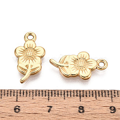 304 Stainless Steel Flower Pendants&nbsp;STAS-T069-31G