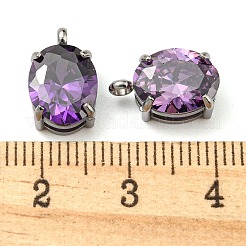 304 Stainless Steel Charms Micro Pave Cubic Zirconia&nbsp;STAS-L022-160P