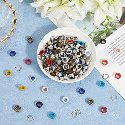 200 Sets 10 Colors Iron Grommet Eyelet Findings&nbsp;SCRA-GF0001-10B-03