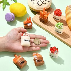 8Pcs 8 Styles Resin Simulation Food&nbsp;DJEW-CJ0001-08