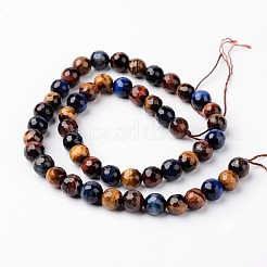 Natural Tiger Eye Bead Strands&nbsp;G-J376-68-8mm