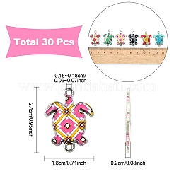30Pcs Printed Alloy Links/Connectors&nbsp;ENAM-YW0005-38