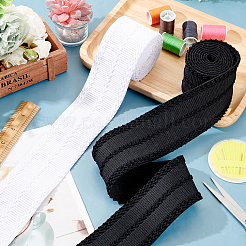 2Pcs 2 Colors Nylon Elastic Ribbon&nbsp;EC-CA0001-01