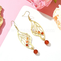 Natural Mixed Gemstone Beaded Dangle Earrings&nbsp;EJEW-TA00384-01