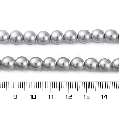 8mm Shell Pearl Round Beaded Necklaces&nbsp;NJEW-U026-15P