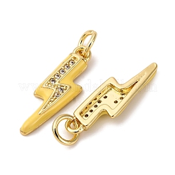 Brass Micro Pave Clear Cubic Zirconia Pendants&nbsp;ZIRC-A019-12G-A