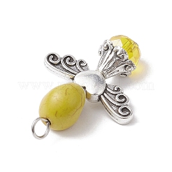 Synthetic Turquoise & Glass Pendants&nbsp;PALLOY-TA00113-04