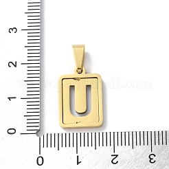 304 Stainless Steel Alphabet Pendants&nbsp;STAS-S152-01G-U