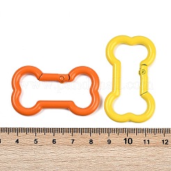 Spray Painted Alloy Spring Gate Rings&nbsp;FIND-A048-02