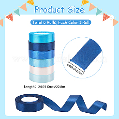 6 Rolls 6 Colors Polyester Ribbon&nbsp;OCOR-CP0001-27B