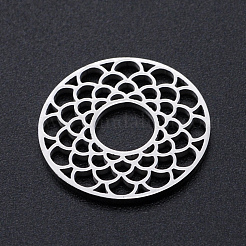 Tarnish Resistant 201 Stainless Steel Filigree Joiners Links&nbsp;STAS-S105-JN918-1