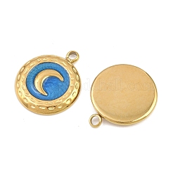 304 Stainless Steel with Enamel Pendants&nbsp;STAS-Z166-19G-04