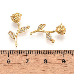 Brass Micro Pave Cubic Zirconia Pendants&nbsp;KK-N261-80G