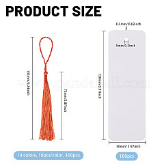 100Pcs Rectangle Paper Blank Bookmark&nbsp;HJEW-GL0001-24