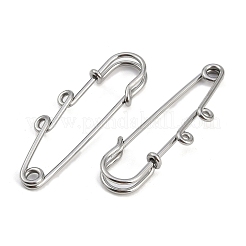 304 Stainless Steel Safety Pins Brooch Findings&nbsp;STAS-K252-05A-P