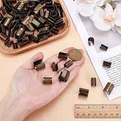 120Pcs 3 Styles Iron Fold Over Crimp Head Clips without Loop&nbsp;IFIN-PH0002-41