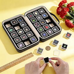 Wood Covered with PU Leather Loose Diamond Presentation Boxes&nbsp;ODIS-WH0108-073B