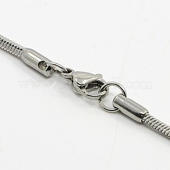 Tarnish Resistant Men Square Snake Chains Necklace&nbsp;NJEW-F027-19