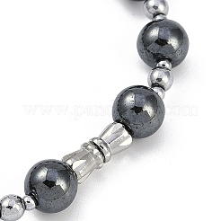 Synthetic Non-magnetic Hematite Beaded Stretch Bracelets for Women Men&nbsp;BJEW-F480-02C