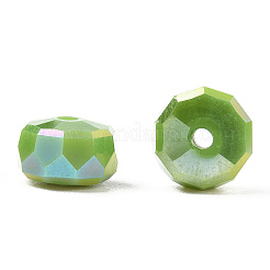 Opaque Electroplate Glass Beads Strands&nbsp;EGLA-YWC0001-8mm-03