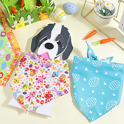 4Pcs 4 Styles Triangle Polyester Pet Handkerchi&nbsp;AJEW-CP0006-08A-02