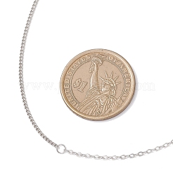 1.5MM Brass Cable Chain Curb Chain Necklaces for Women&nbsp;NJEW-JN05555-01
