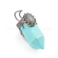 Synthetic Turquoise Pointed Big Pendants&nbsp;G-I275-01G