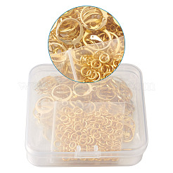 Brass Huggie Hoop Earring Findings & Open Jump Rings&nbsp;KK-TA0007-83G