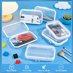 6Pcs Transparent PET Desktop Storage Zipper Boxes&nbsp;ABAG-WA0001-44C