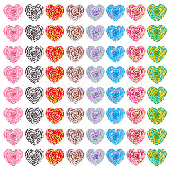 100Pcs Printed Opaque Resin Cabochons&nbsp;CRES-TA0001-71