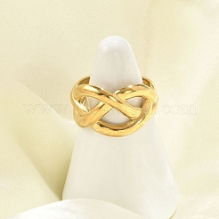 304 Stainless Steel Cuff Rings for Women&nbsp;RJEW-G338-25G