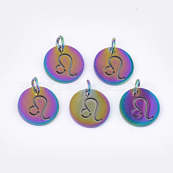 Rainbow Color Ion Plating(IP) 201 Stainless Steel Charms&nbsp;STAS-Q201-JN166-5