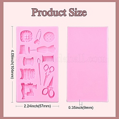 2Pcs Sewing Theme Silicone Chocolate Molds for DIY Baking Making&nbsp;ST-CJ0007-56