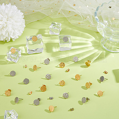24Pcs 12 Styles Ion Plating(IP) 304 Stainless Steel Ear Stud Findings&nbsp;STAS-DC0016-99