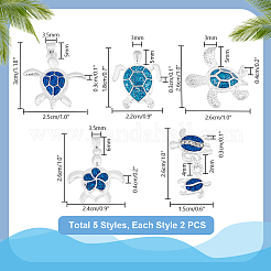 10Pcs 5 Styles Zinc Alloy Enamel Pendants&nbsp;FIND-PH0022-12