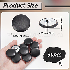 30Pcs Imitation Leather Snap Bottons&nbsp;BUTT-NB0001-90E