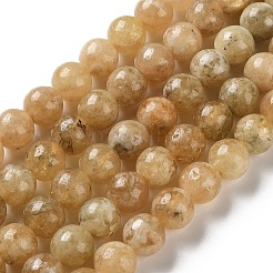 Natural Yellow Garnet Beads Strands&nbsp;G-Z129-C01-8mm-01