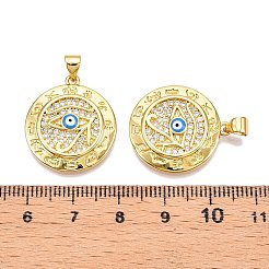 Brass Micro Pave Clear Cubic Zirconia Pendants&nbsp;ZIRC-N039-129-NF
