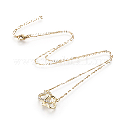 Brass Pendant Necklaces&nbsp;NJEW-I230-07